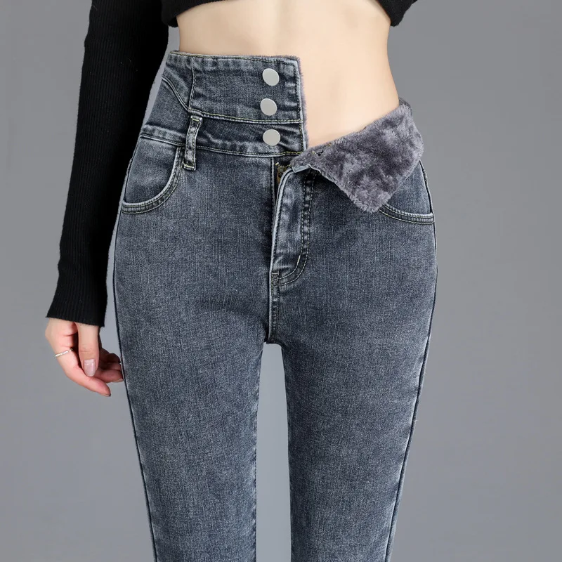 Black Mom Jeans High Waist Pants Ladies Korean Fashion Slim Push Up Elasticity Skinny Pencil Jeans Spring Denim Trousers Women chrome hearts jeans