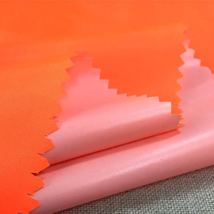 Meetee 100X150 см 190 т ПВХ водонепроницаемый ПУ ткань DIY фартук рукава Pet плащ Одежда швейная ткань зонтик DIY аксессуары FA012 - Цвет: Fluorescent Orange