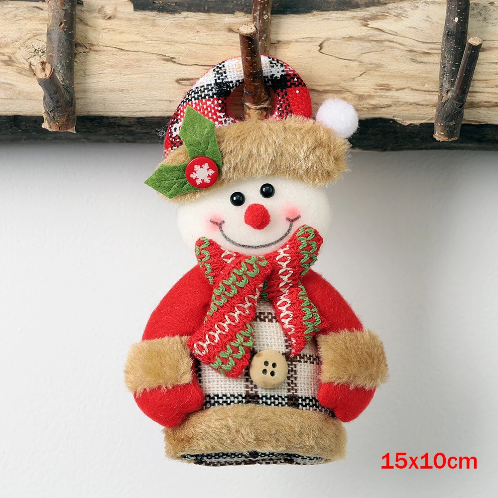 15 Год Милые новогодние куклы Санта-Клаус/Снеговик/Лось Noel Рождественская елка украшение для дома Рождество Navidad подарок для детей - Цвет: 15