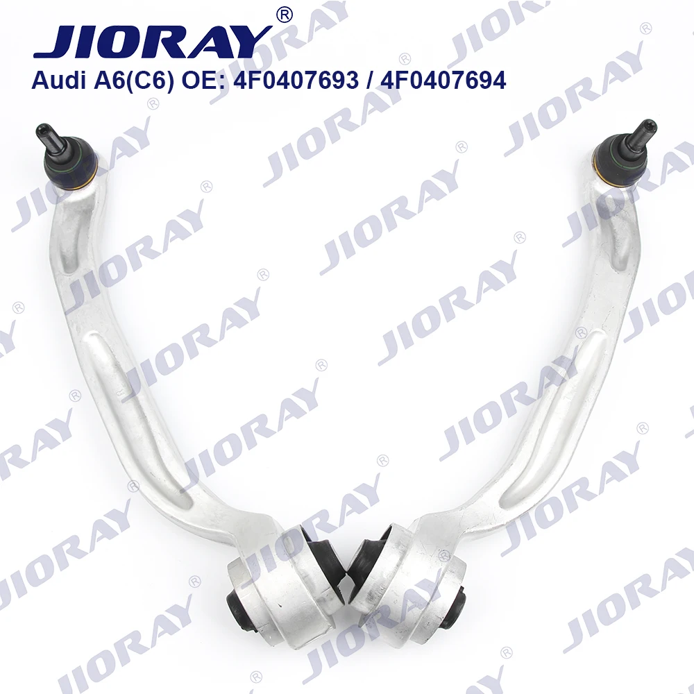 

JIORAY Pair Front Lower Suspension Control Arm Curve For Audi A6 4F2 4FH 4F5 A6L C6 4F0407693 4F0407694