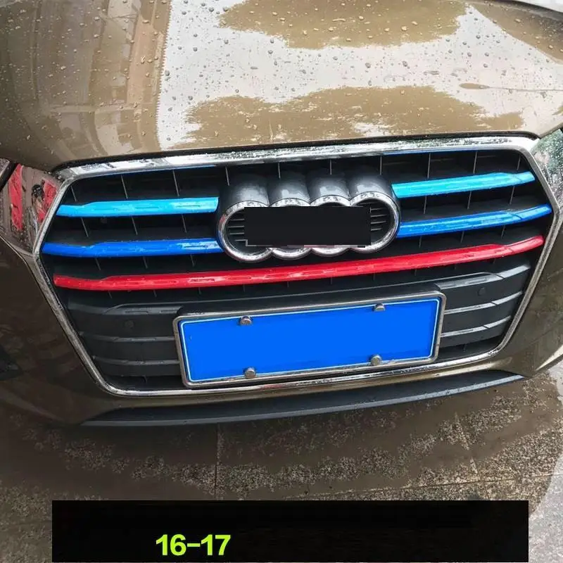 Корпус задней панели педаль переднего бампера внешний автомобильный Automovil протектор аксессуар яркие блестки 16 17 18 для Audi Q3 - Цвет: Version G