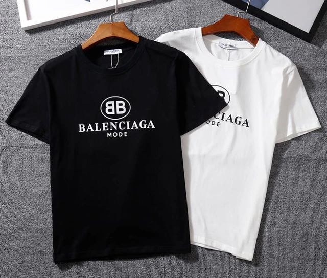 Camiseta Balenciaga para hombre, pantalón corto informal de algodón con manga corta, camiseta fresca, camiseta Verano 08, 2020 _ -