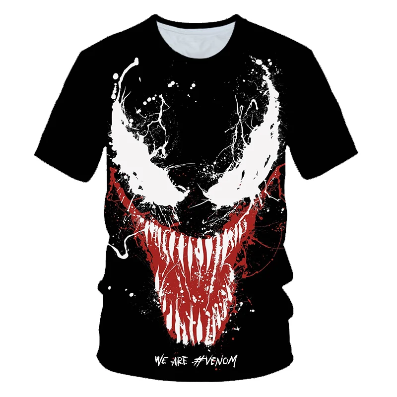 Лидер продаж футболка детские Новые Venom Футболка "Марвел" 3D печатных футболка s для мальчиков и девочек Повседневная рубашка Фитнес футболки и топы