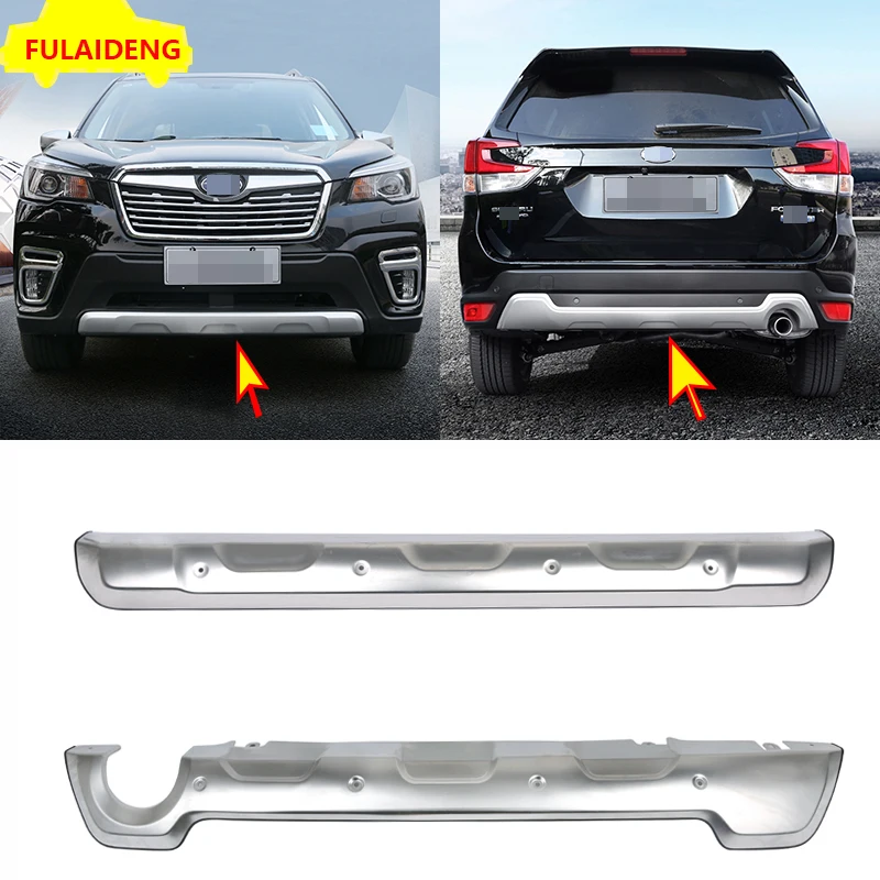 2 шт. для Subaru Forester из нержавеющей стали внешняя Передняя и задняя бампер противоскользящая Защитная панель отделка