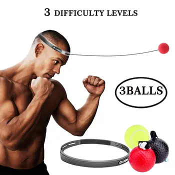 

Boxing Fight Ball on String Reflex Fitness Punching Head Bands Set Improving Speed Reaction Hand Eye MMA Training Accessories