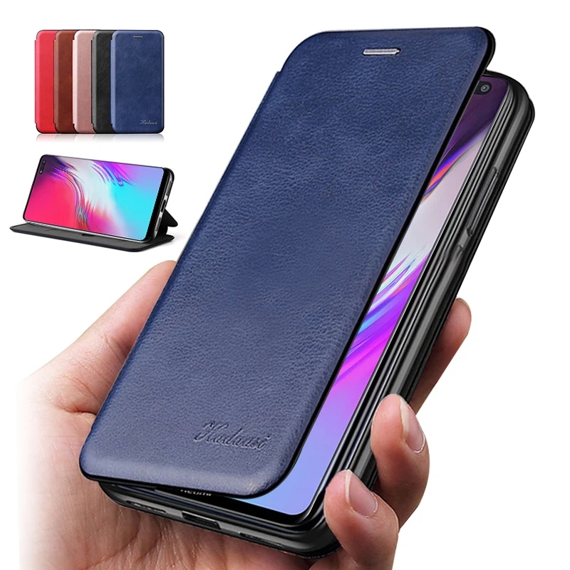 Чехол для samsung galaxy s10 кожаный чехол-книжка с бумажником и подставкой s 10 G977B G977U