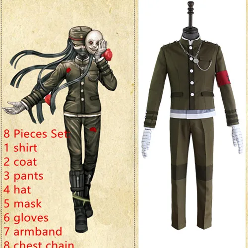 Danganronpa V3: Killing Harmony Korekiyo Shinguji маскарадные костюмы на Хэллоуин, Рождественская форма, игровой костюм, полный комплект - Цвет: Men