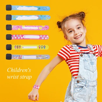 

8/12pcs Children Travel Outdoor Safe Anti-lost Wristband Adjustable Belt Waterproof Safety Recognition Bracelet for Kids Protect