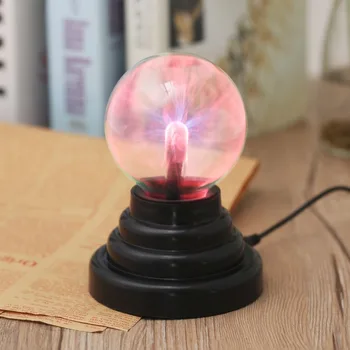 

ICOCO 3 inch USB Plasma Ball Electrostatic Sphere Light Magic Crystal Lamp ball Desktop Globe Laptop Light Lamp Christmas Party