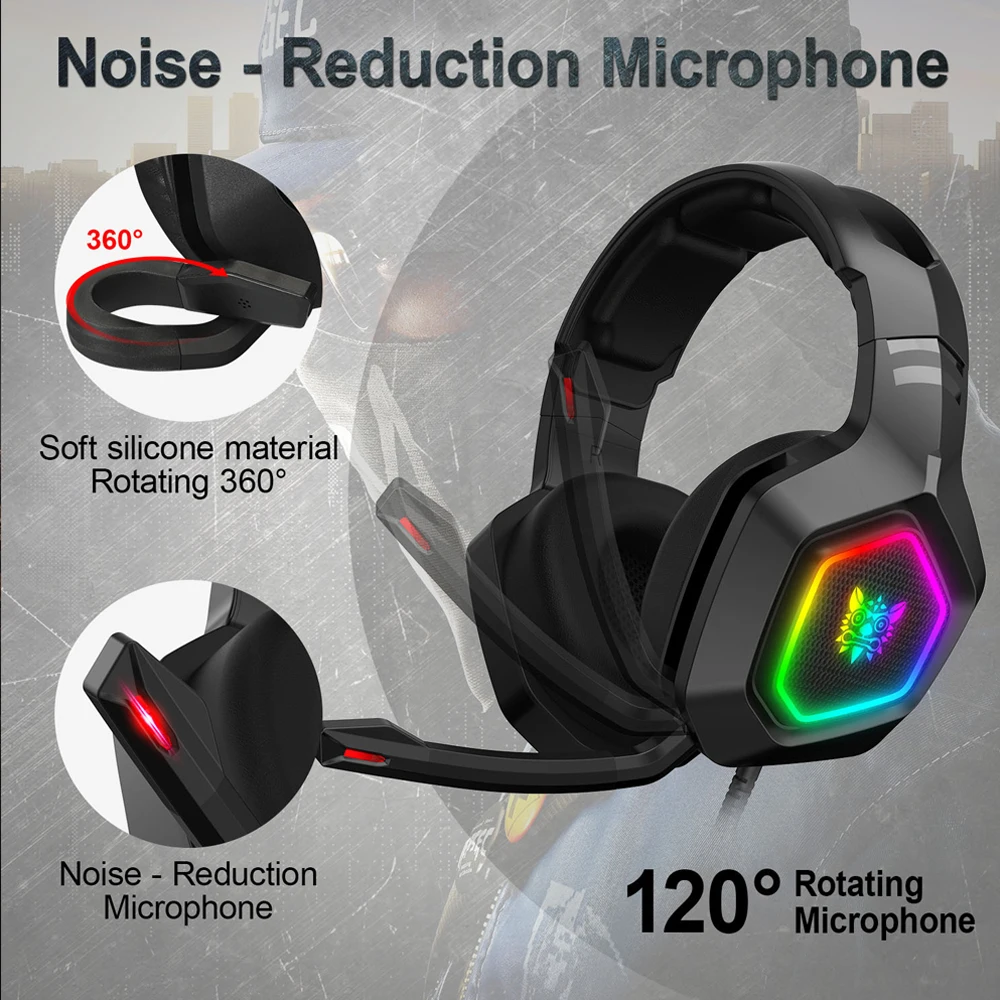 Stereo Gaming Headset For Xbox one PS4 PC 3 5mm Wired Over Head Gamer Headphone With Microphone Volume Control Game Earphone
