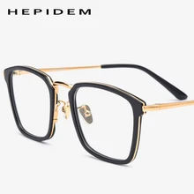 Ацетатная оптическая оправа для очков, Мужские квадратные очки по рецепту для женщин, женские металлические очки для близорукости 70042