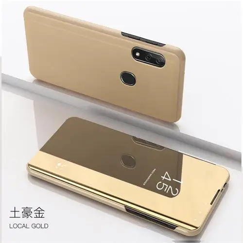 Golden Для zte V10 Vita чехол роскошное умное зеркало откидная крышка для zte V10Vita аксессуар для zte Blade V10 Vita 6,26 дюймов Fundas Coque - Цвет: Golden