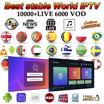 

iptv M3U10000 Live world Netherlands Poland Brazil Latin EX-YU for sports movie XXX support Android box smart tv