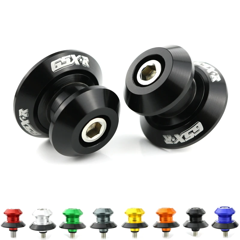 

For Suzuki GSX-R 1000 2001-2007 2008-2014 2015 2016 2017 2018 2019 Swing Arm Sliders Spools Stand Bobbins CNC Aluminum Alloy