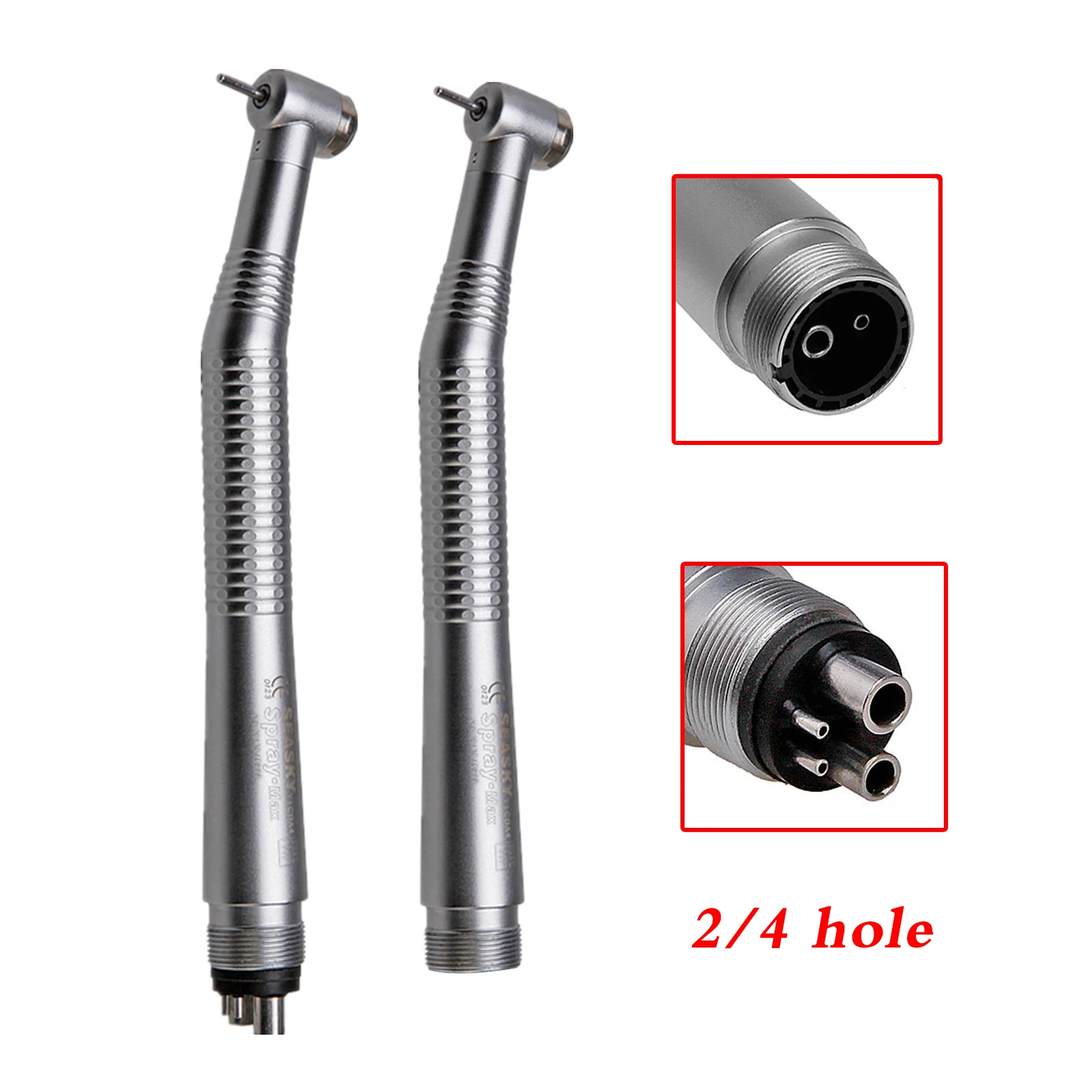 

NSK Style 2/4 Hole Clean Head Standard Head Push Button Single Water Spray Dental High Speed Handpiece Stainless Steel Material