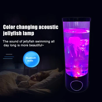 

11inch Color Changing For Kids Adults Led Office Bluetooth Speaker Gift Jellyfish Light Electric Home Decor Portable Desktop