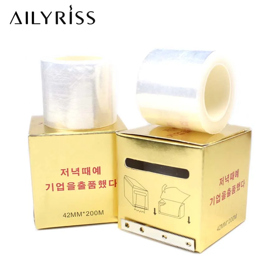 1 caja de plástico transparente para quitar pestañas, envoltura para uso ocular, película conservante, extensión de pestañas postizas profesional, herramienta de maquillaje permanente