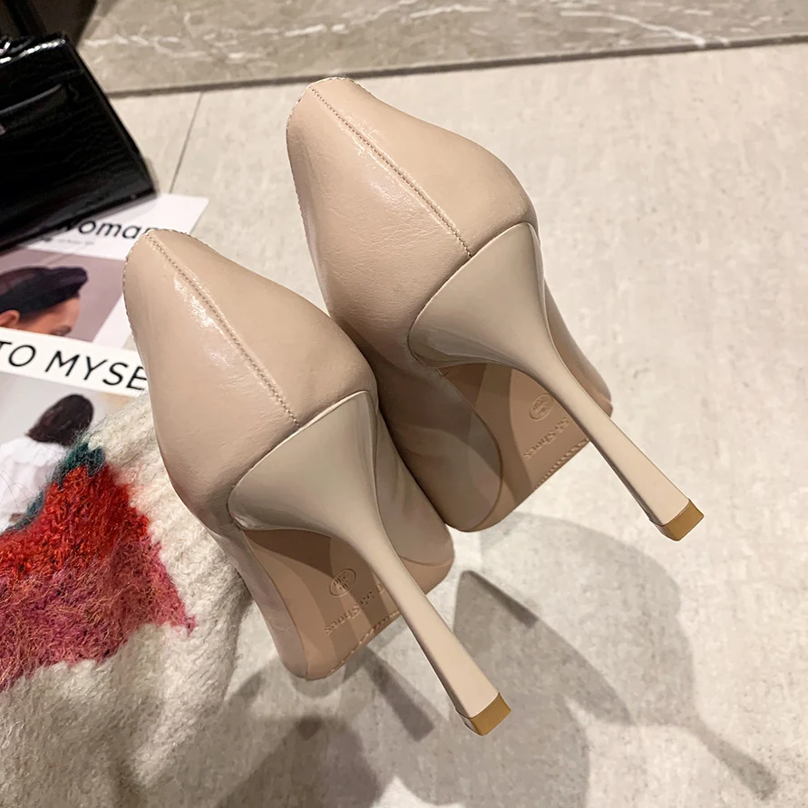 High Heels 9cm Black Pumps Silver High 