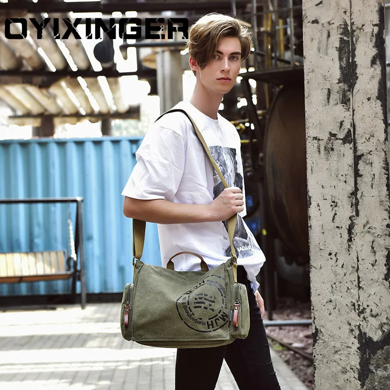 

2020 Men's Laptop Bag Vintage Messenger Bags Canvas Shoulder Bags Men Business Crossbody School Bag Travel Handbag For Teenagers