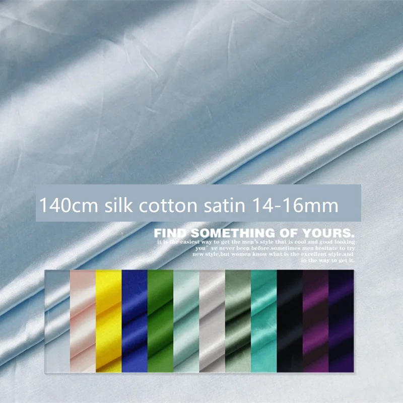 

24 Light Silk Cotton Satin Wide Cloth Shirt in Cashmere Garment Fabrics to Buy Qipao Dress Fabric Lining Cloth