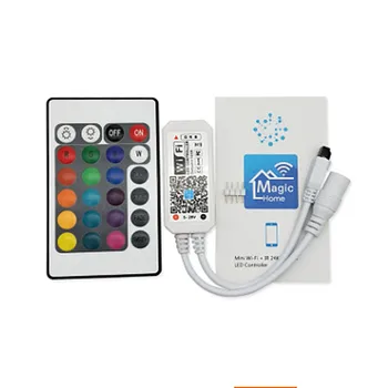 

1PCS Wifi RGB Controller DC 5-28V Mini 24Keys Alexa Music Controller Light Strip Controller For RGB LED Strip