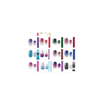 

Glitter Nail Polish Nail Stickers Gradient Color Wraps DIY Manicure Full Cover Nail Art Decorations Ornaments Accessories