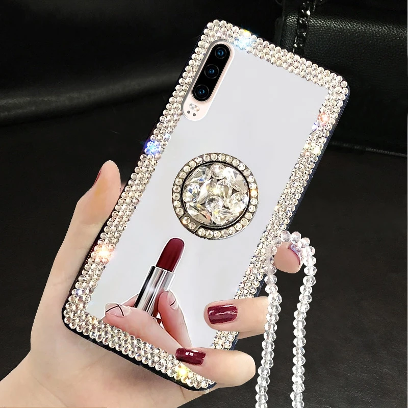 Алмазный чехол для Huawei Y6 Y5 Y7 Y9 2019 2018 P Smart Z Honor 20 10 Lite 10i 9X 8X 8C 8S 7C 7A 7X Nova 7i 6 Plus SE 5 4