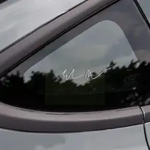 Dla Tesla Model S 3 X Y Elon piżmo podpis naklejki samochodowe naklejki Model kreatywny naklejki samochodowe Auto dla Tesla S Y X 3 accesori Q6C4 tanie tanio Zestaw CN (pochodzenie) for tesla model 3 2021