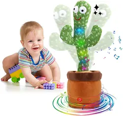 32cm Cactus danzante hablando cantar sonido registro repetir Kawaii juguetes Cactus para niños regalos de navidad hogar Oficina Decoración