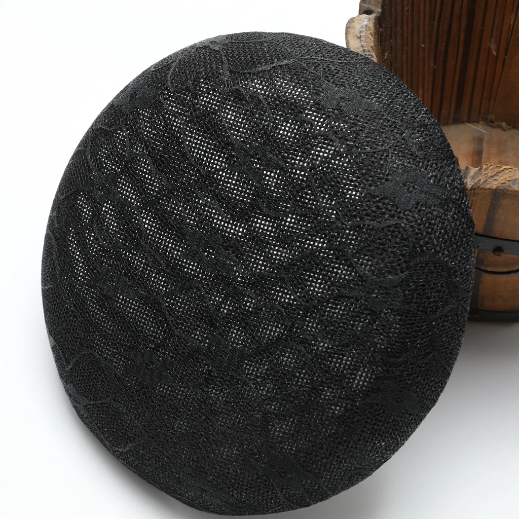 Vintage Woman Ladies Lace Millinery Hats Fascinator Base Hair Hat Accessory Black