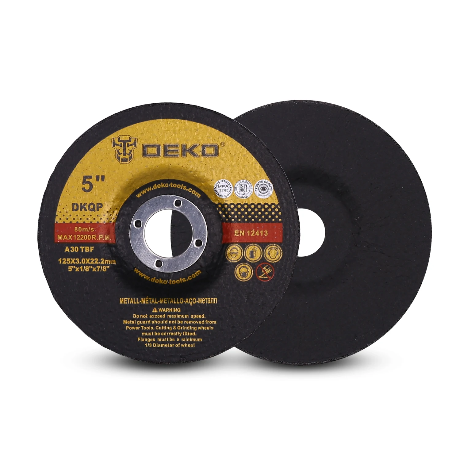 DEKO 앵글 그라인더 기계용 연삭 디스크, 커팅 디스크, 125mm 앵글 그라인더 휠, DKAG25LD1, DKAG25LD2, 4 개