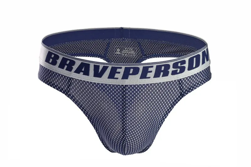 Brave Person Sexy Bikini Men sexy Underwear Pouch Mens Briefs Low Rise Nylon Gay Panties G-strings Jacquard Underpants Swimwear |