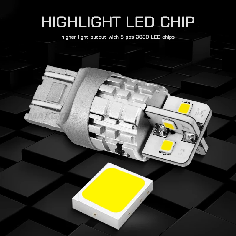 2 шт. T20 светодиодный CANBUS 7443 7440 W21W W21/5 W 3030SMD автоматический светодиодный фонарь заднего хода лампы автомобиля сигнала поворота лампы 6000K белый красный