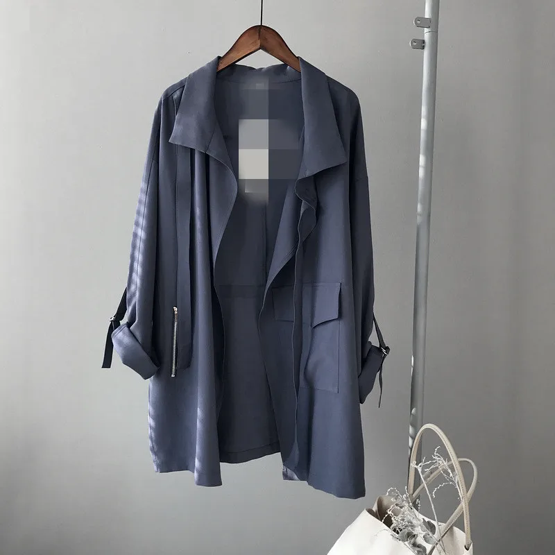 Новинка года; сезон весна; стильное пальто с отворачивающимися рукавами; AliExpress EBay