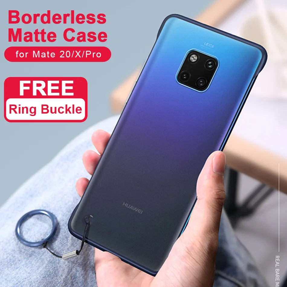 

Mate 20 Pro Frameless Case For Huawei Mate 20 Pro Case Ultra-thin Matte Transparent PC Shockproof Back Cover For Mate 20 X Case