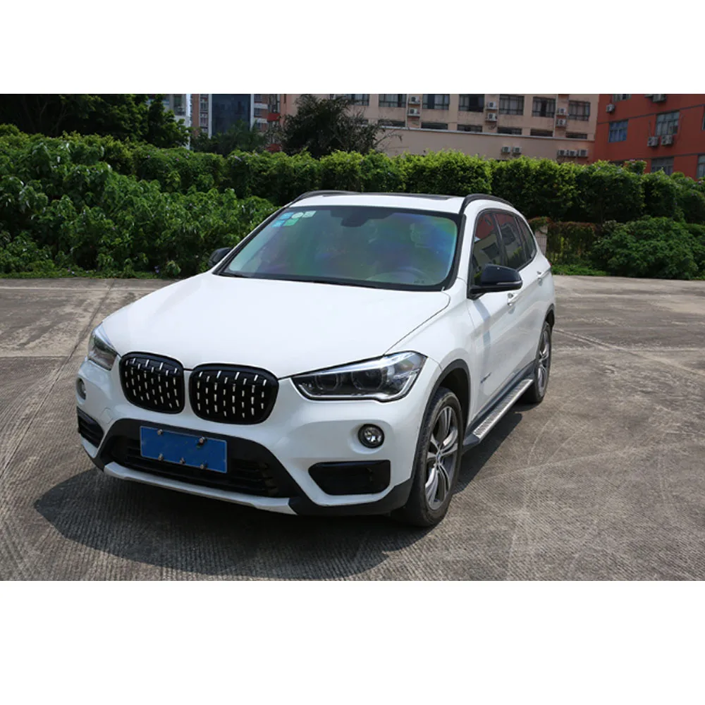 Для BMW X1 F48 F49 2016 2019 Алмазная решетка в стиле метеоритного переднего