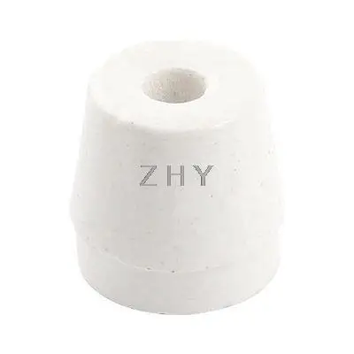 

White 7mm Hole Diameter Wire Tapered Ceramic Electrical Insulator AC250V 500C
