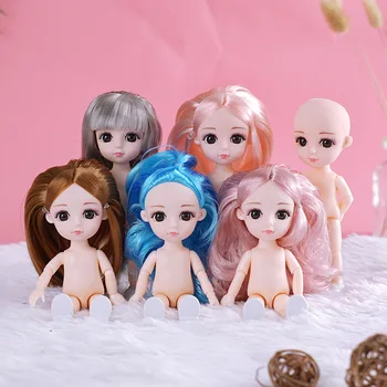 BJD Dolls 13 Movable Jointed Mini Lovely 16cm Fashion Nude Body Dolls Play House Toy Kids Toys for Girls Gift 1