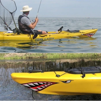 

Waterproof DIY Funny Rowing Kayak Rowing Boat Shark Teeth Accessories Mouth Sticker Vinyl Decal Sticker For Label