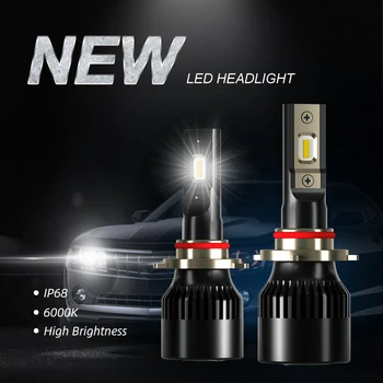 

ECAHAYAKU 2Pcs CSP H8 H11 Lamp H4 Led H7 H1 H3 Car Headlight Bulbs For Auto 1905 H27 881 HB3 HB4 Led Automotive 12V 60W 6000LM