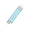 3Pcs Double Head Silicone Nail Art Brushes Crystal Rod Rhinestone  Carving Embossing Pen 3D Design Nail Art Tools 3