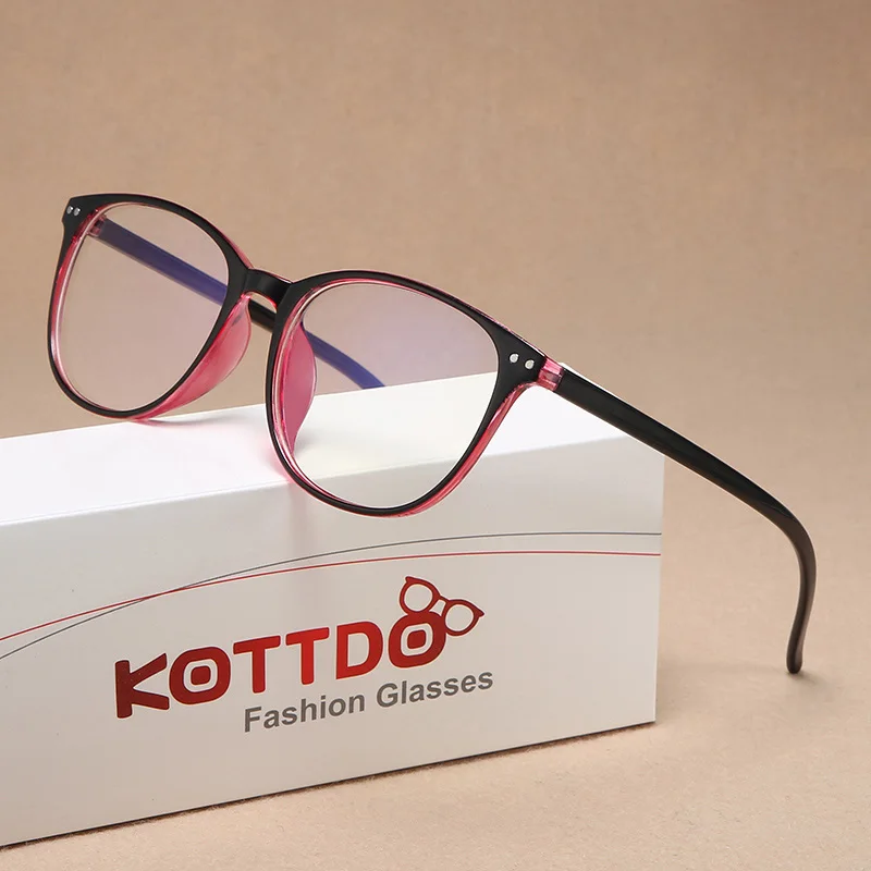 

Fashion Plastic Vintage Eyeglasses Oval Blue Light Glasses Clear Computer Women Men Anti Blue Ray Glasses Frame
