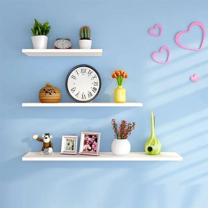 

3pcs Wall Book Shelf Wall Storage Rack Stand Wall Frame for Home Room Living Room