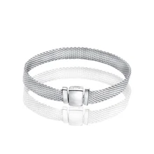 Natsuki аутентичный 925 серебряный браслет рефлексионы сетчатый Браслет подходит к оригинальным рефлексиям браслеты дружбы для женщин роскошный драгоценный камень