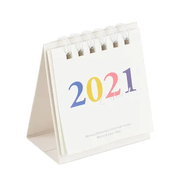 

2021 Rainbow Mini Calendar DIY Memo Pad Desktop Calendars Daily Schedule Planner Agenda Organizer