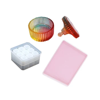 

Resin Drawer Storage Box Epoxy Silicone Molds For Necklace Earring Desktop Folder Hanging Box Tray Jewelry Making Mould Tool