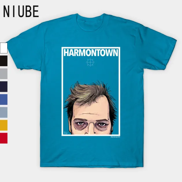 HARMONTOWN футболка из 100% хлопка размера плюс Короткие повседневные футболки для