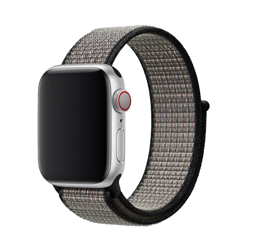 Новинка, цветной тканый нейлоновый спортивный ремешок для Apple Watch, 42 мм, 38 мм, 40 мм, 44 мм, мягкий браслет, ремешок для iWatch, серия 5, 4, 3, 2, 1 - Цвет ремешка: royal pulse lava