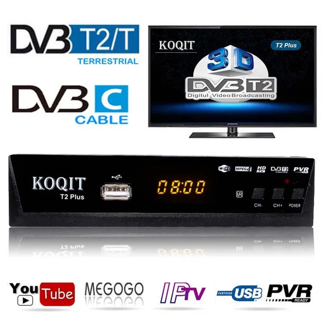 $US $16.31  Russian Free Digital TV Box 1080P DVB-C Cable Receiver DVBT2 Tuner Dvb T2 Receiver Satellite TV Dvb