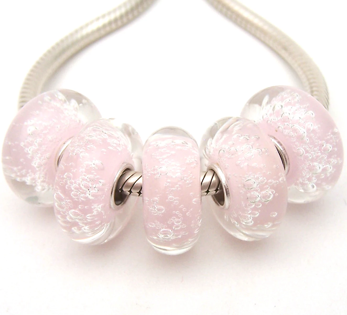 JGWGT 910 5X 100% Authenticity S925 Sterling Silver Beads Murano Glass beads Fit European Charms Bracelet diy jewelry Lampwork | Украшения